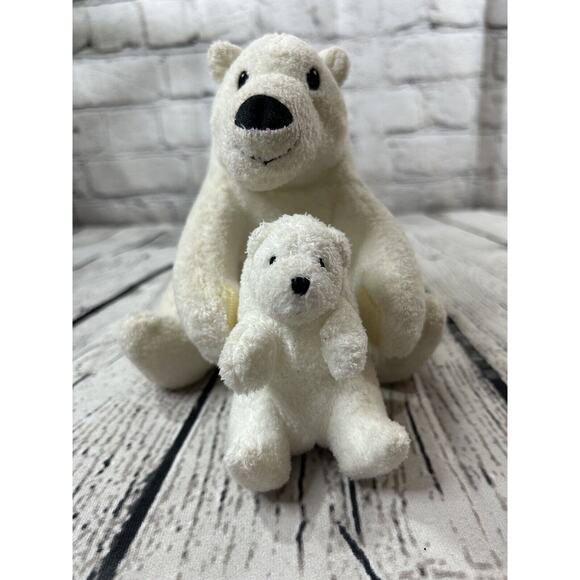Little Tiger Press Big Bear Little Bear White Plush Stuffed Animal Polar Bears - Picture 7 of 9